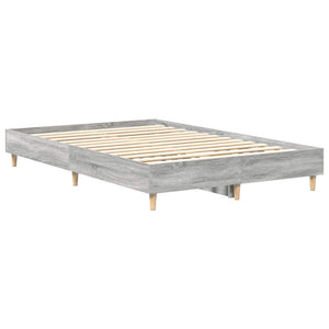 vidaXL Cadre de lit sans matelas Gris Chêne Sonoma 140x190 cm Aggloméré