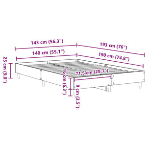 Bettgestell Altholz-Optik 140x190 cm
