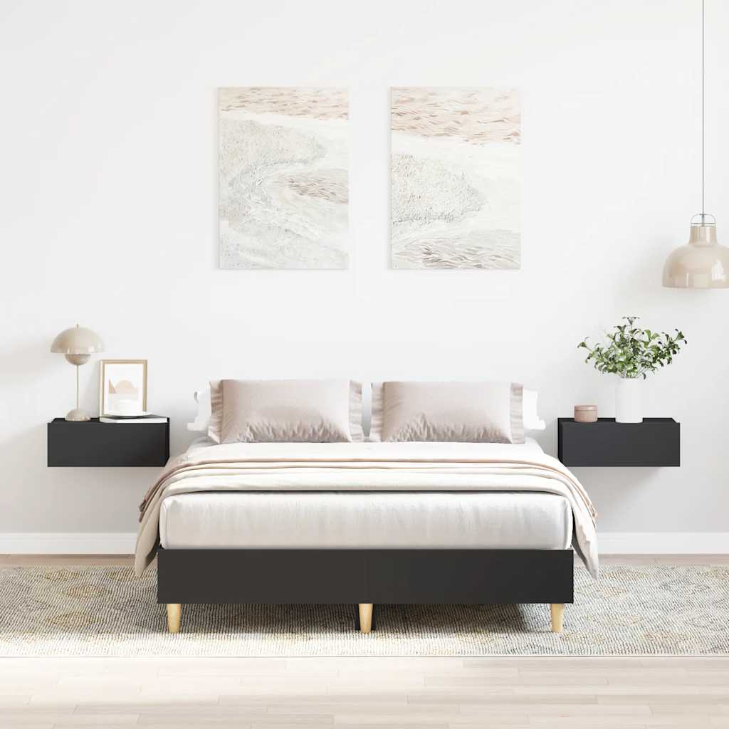 Bettgestell Schwarz 135x190 cm
