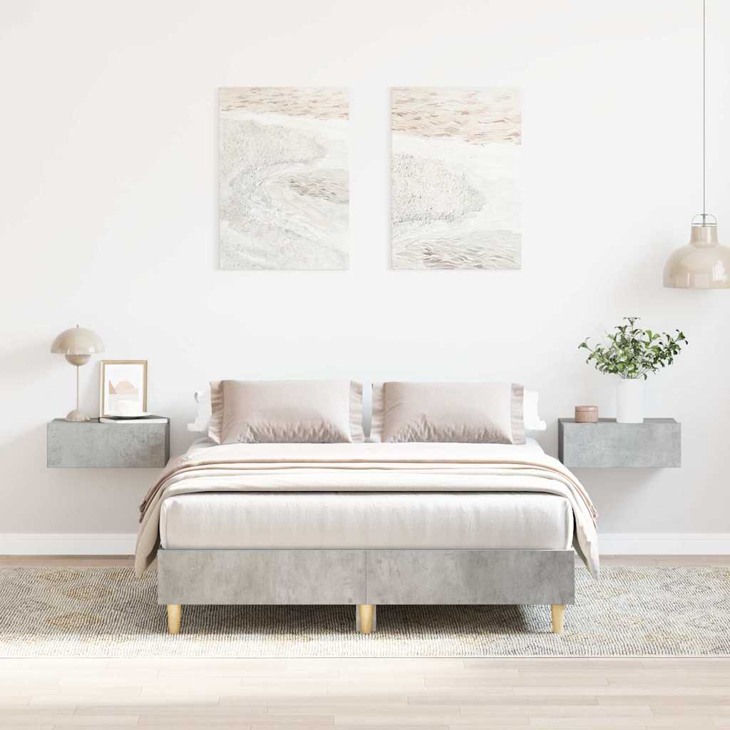 Bettgestell Betongrau 135x190 cm