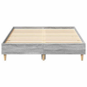 Bettgestell 135x190 cm Grau Sonoma