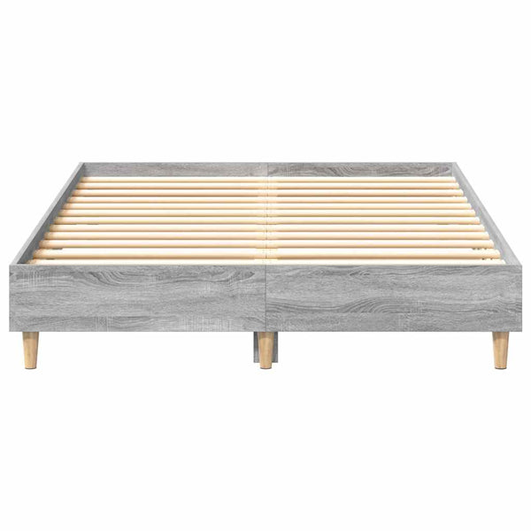 Bettgestell 135x190 cm Grau Sonoma