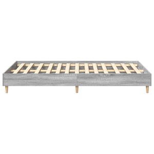 Bettgestell 135x190 cm Grau Sonoma