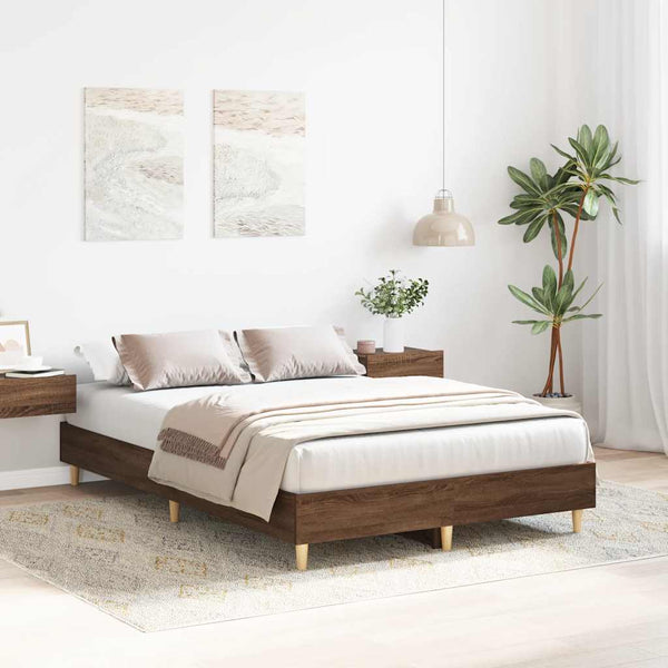 Bettgestell Braun Eichen-Optik 135x190 cm