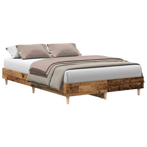Bettgestell 135x190 cm Altholz-Optik