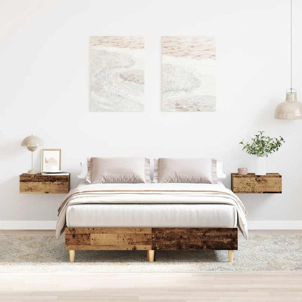 Bettgestell 135x190 cm Altholz-Optik