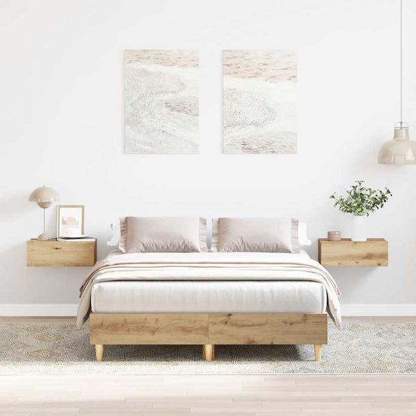 Bettgestell Artisan-Eiche 135x190 cm