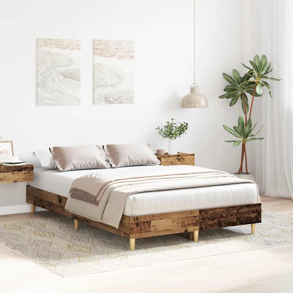 Bettgestell 120x190 cm Altholz-Optik
