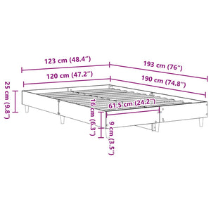 Bettgestell Artisan-Eiche 120x190cm