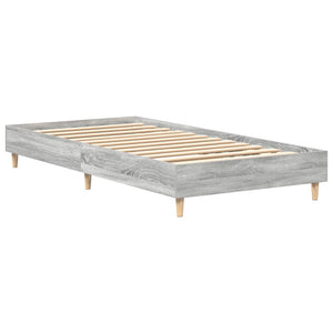 Bettgestell 90x190 cm Grau Sonoma