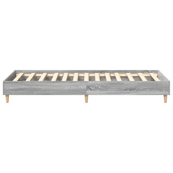 Bettgestell 90x190 cm Grau Sonoma