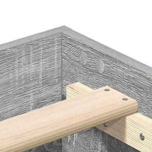Bettgestell 90x190 cm Grau Sonoma