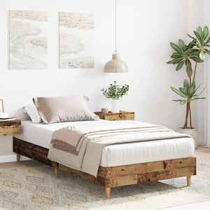 Bettgestell 90x190 cm Altholz-Optik