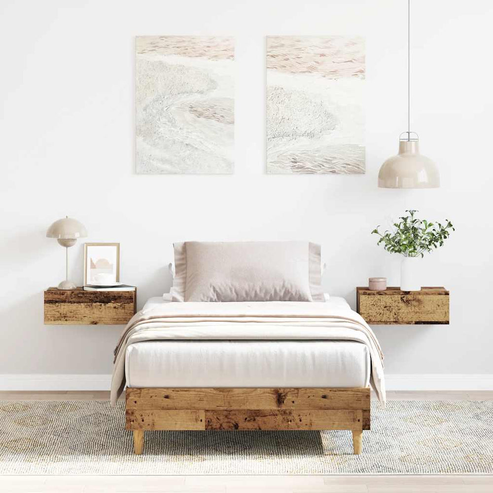 Bettgestell 90x190 cm Altholz-Optik