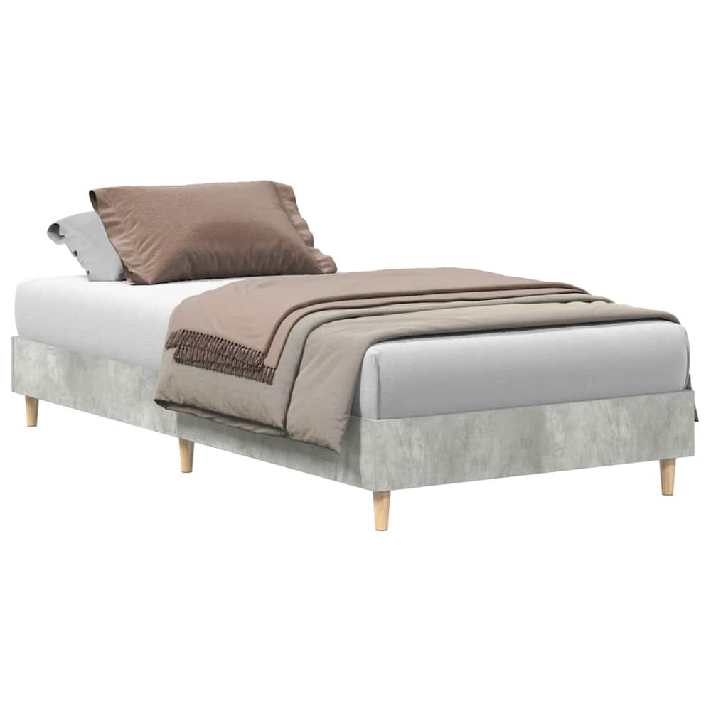 Bettgestell Betongrau 75x190 cm