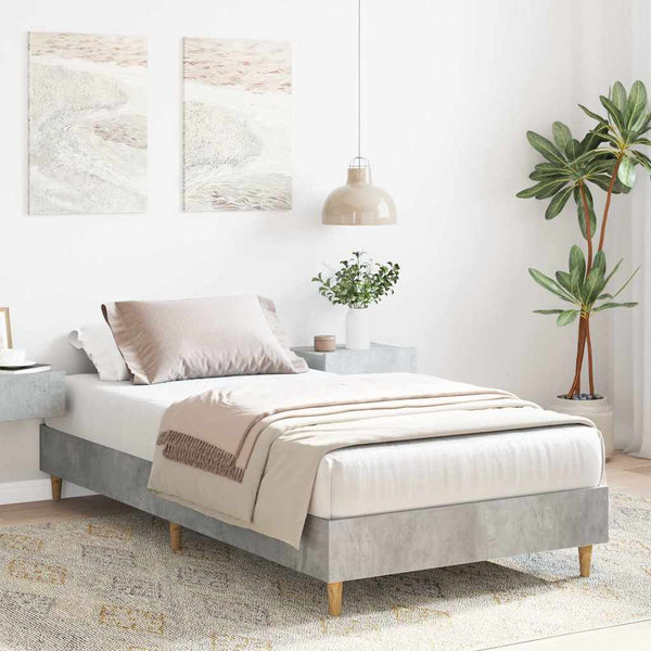 Bettgestell Betongrau 75x190 cm