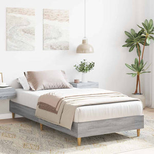 Bettgestell Grau Sonoma 75x190 cm