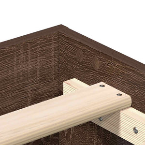 Bettgestell 75x190 cm Braun Eiche