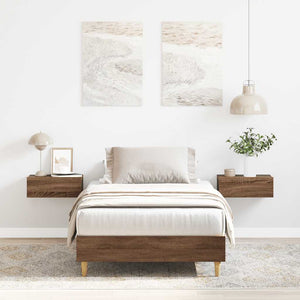 Bettgestell 75x190 cm Braun Eiche