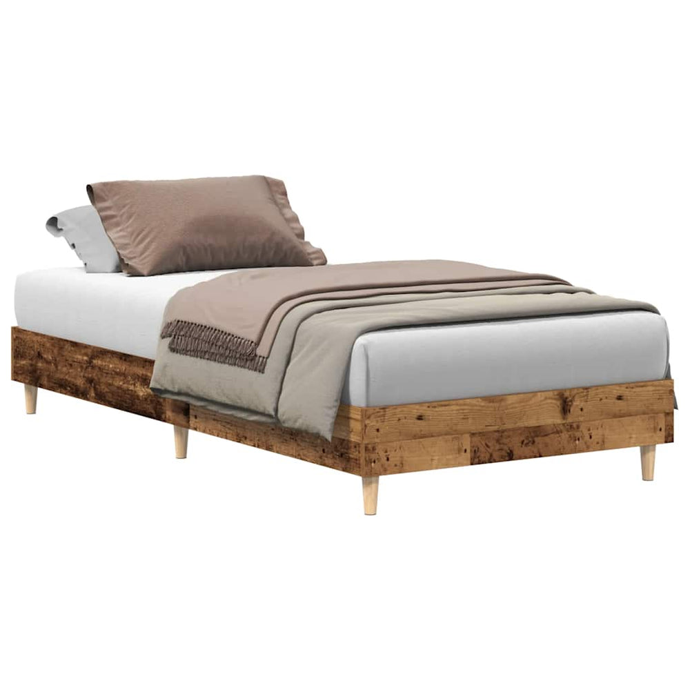 Bettgestell 75x190 cm Altholz-Optik