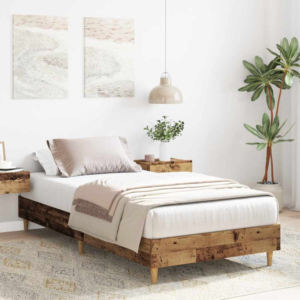 Bettgestell 75x190 cm Altholz-Optik