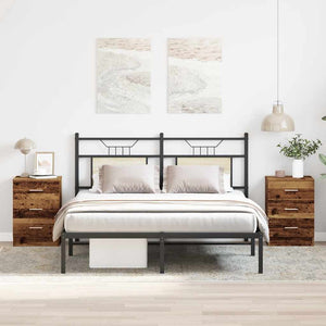 vidaXL Tables de chevet 2 pcs Aspect bois de récupération 38x35x55 cm Bois d'ingénierie