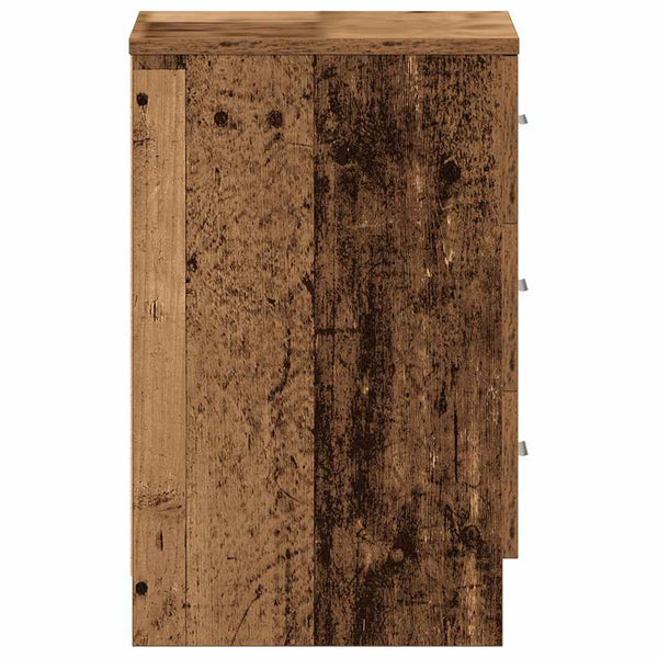 vidaXL Tables de chevet 2 pcs Aspect bois de récupération 38x35x55 cm Bois d'ingénierie