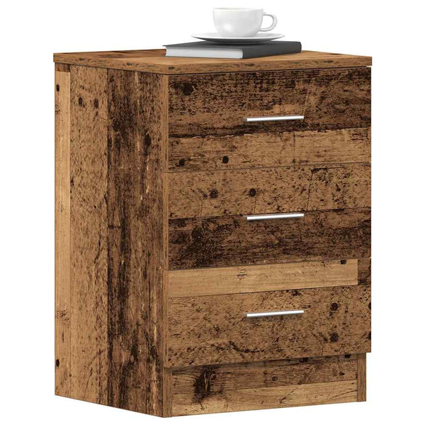 vidaXL Tables de chevet 2 pcs Aspect bois de récupération 38x35x55 cm Bois d'ingénierie