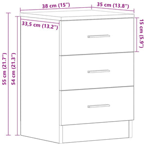 Nachttische 2er Set Artisan Eiche