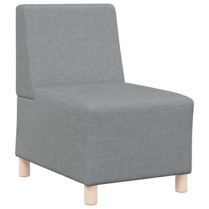 Modulares Sofa Hellgrau Stoff 55 cm