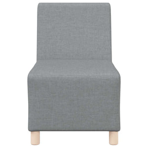 Modulares Sofa Hellgrau Stoff 55 cm