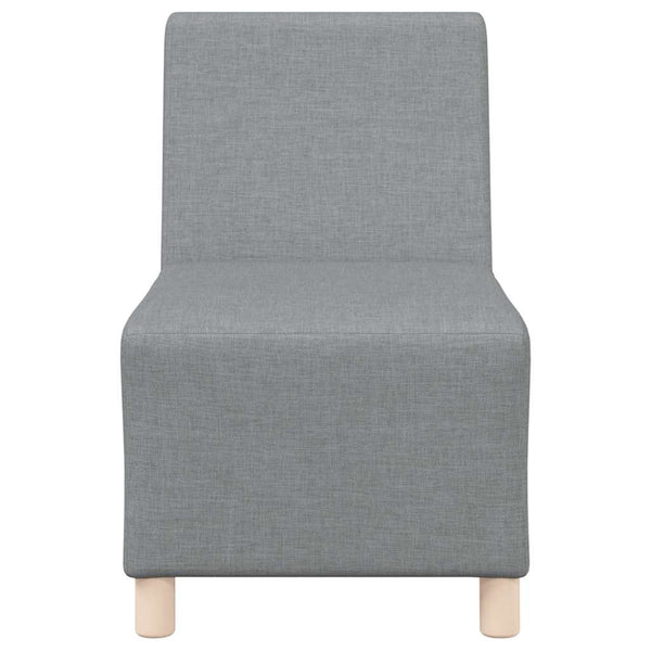 Modulares Sofa Hellgrau Stoff 55 cm
