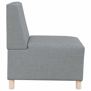 Modulares Sofa Hellgrau Stoff 55 cm