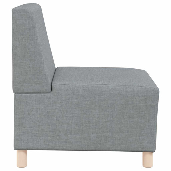 Modulares Sofa Hellgrau Stoff 55 cm