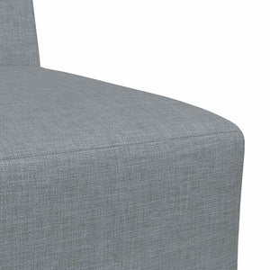 Modulares Sofa Hellgrau Stoff 55 cm