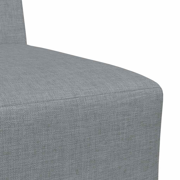 Modulares Sofa Hellgrau Stoff 55 cm