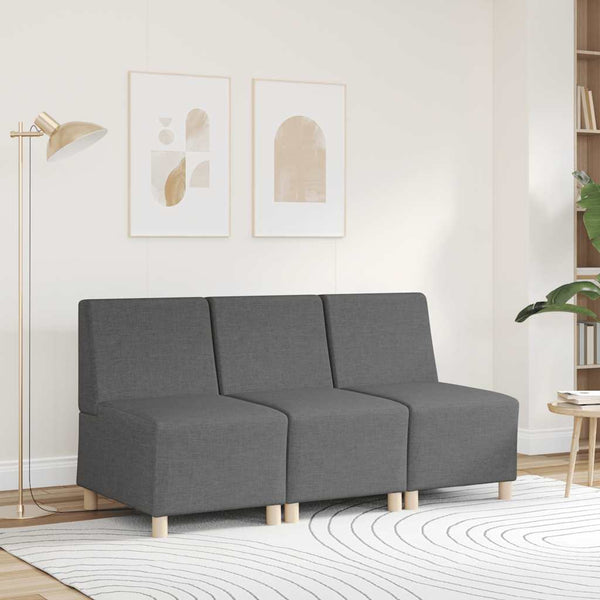 Modulares Sofa Dunkelgrau Stoff 55 cm