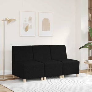 Schwarzes Modulares Sofa ohne Armlehne, 55cm