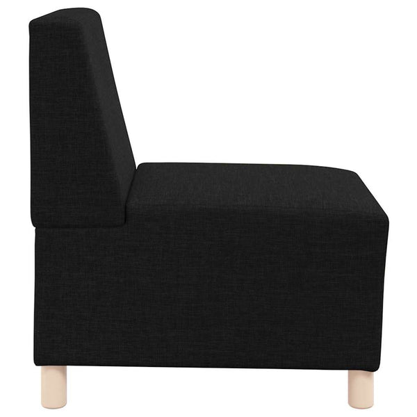 Schwarzes Modulares Sofa ohne Armlehne, 55cm
