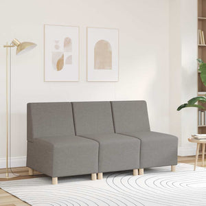 Beiges modulares Sofa ohne Armlehne, 55 cm