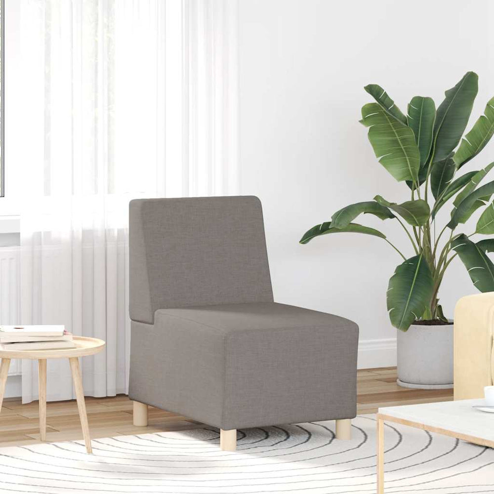 Beiges modulares Sofa ohne Armlehne, 55 cm