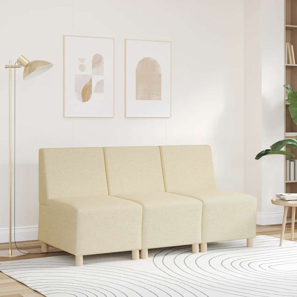 Modulares Sofa Creme Stoff 55cm