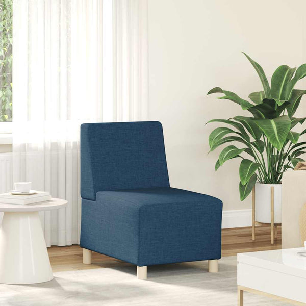 Blaues modulares Sofa ohne Armlehne
