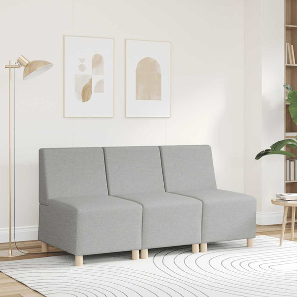Modulares Sofa ohne Armlehnen Himmelgrau