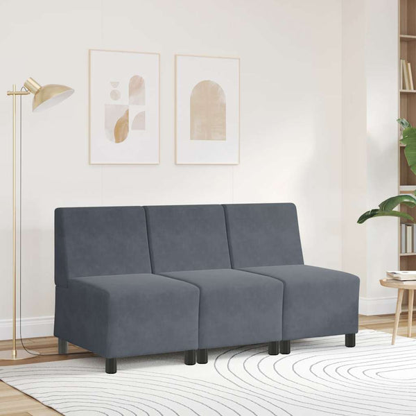 Modulares Sofa Dunkelgrau Samt 55 cm