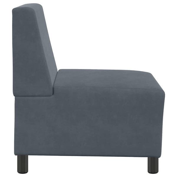 Modulares Sofa Dunkelgrau Samt 55 cm
