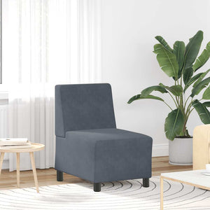 Modulares Sofa Dunkelgrau Samt 55 cm