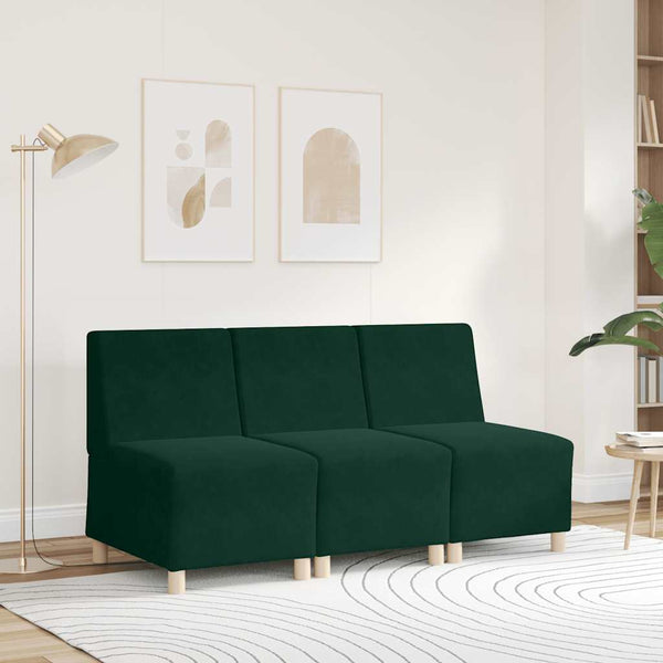 Modulares Sofa Dunkelgrün Samt 55 cm