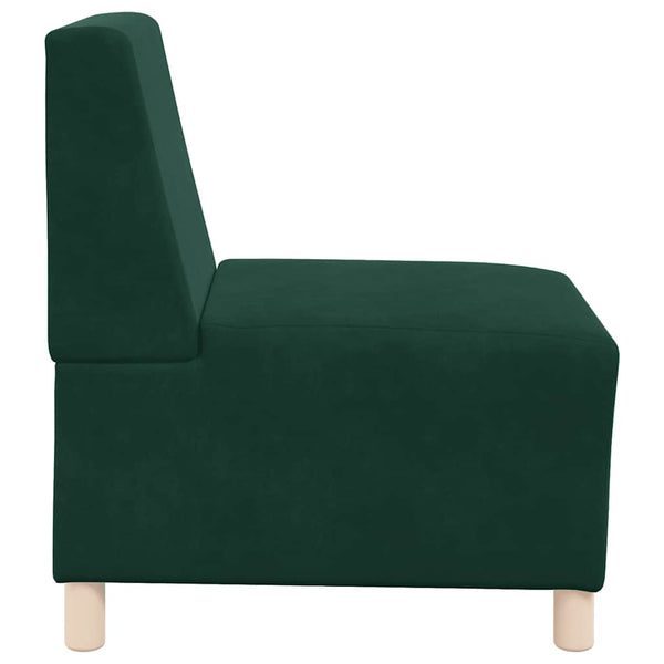 Modulares Sofa Dunkelgrün Samt 55 cm