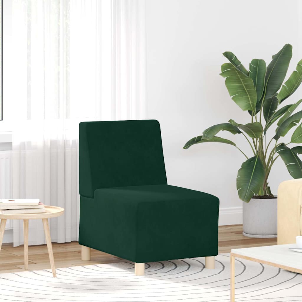 Modulares Sofa Dunkelgrün Samt 55 cm